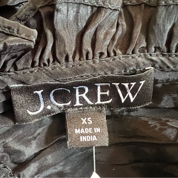 J. Crew Palermo Midi Dress in Viscose-blend Crinkle in Black Size XS NWT - Picture 11 of 13